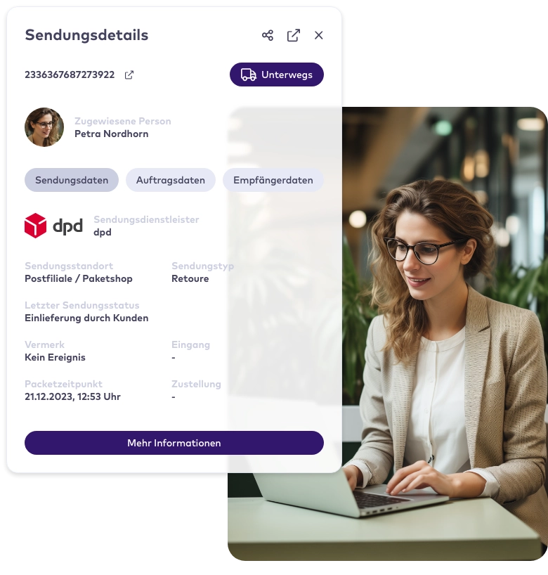 PAQATO - Sendungsdetails auf einen Blick