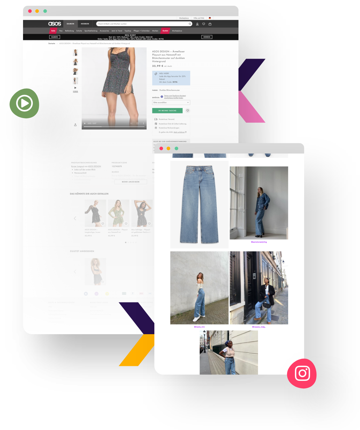 Binde Bilder und Videos in deine Produktbeschreibungen ein.