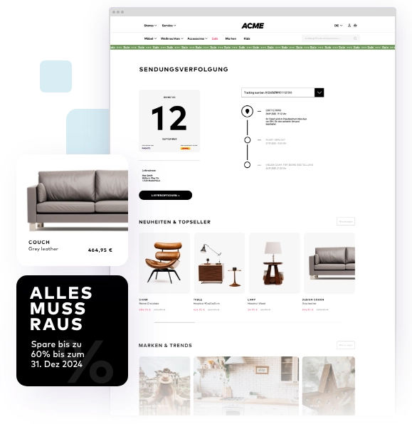 PAQATO - Track & Trace Seite und Cross- & Upselling