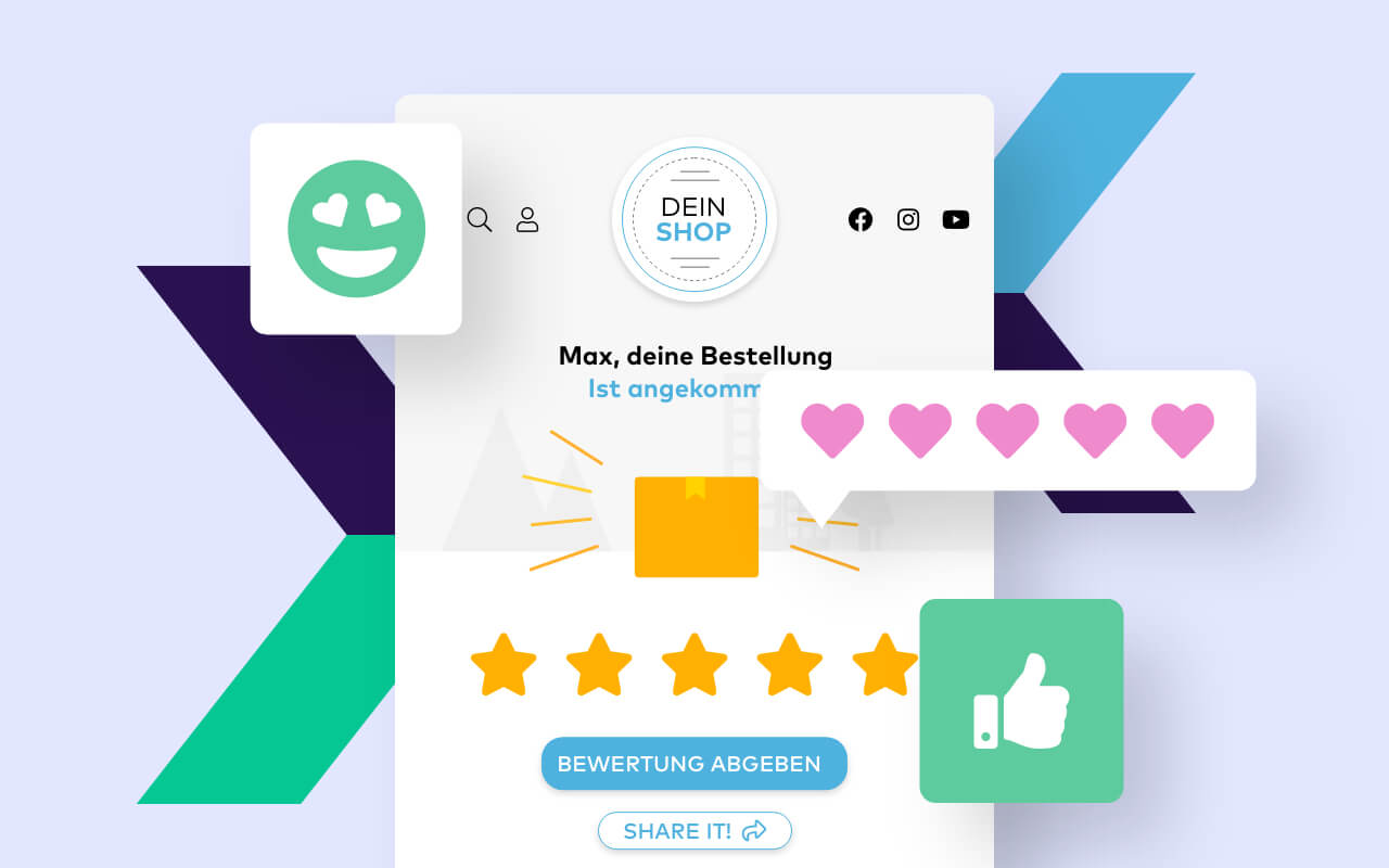 Beitragsbild Blog gute Kundenbewertungen fuer den Onlineshop