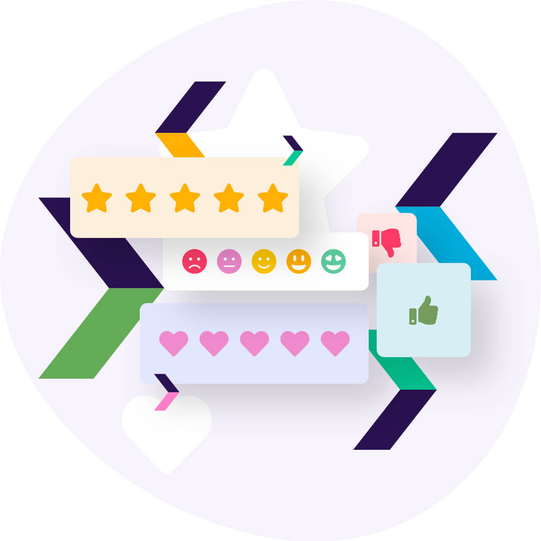 Abbildung verschiedener Bewertungsskalen