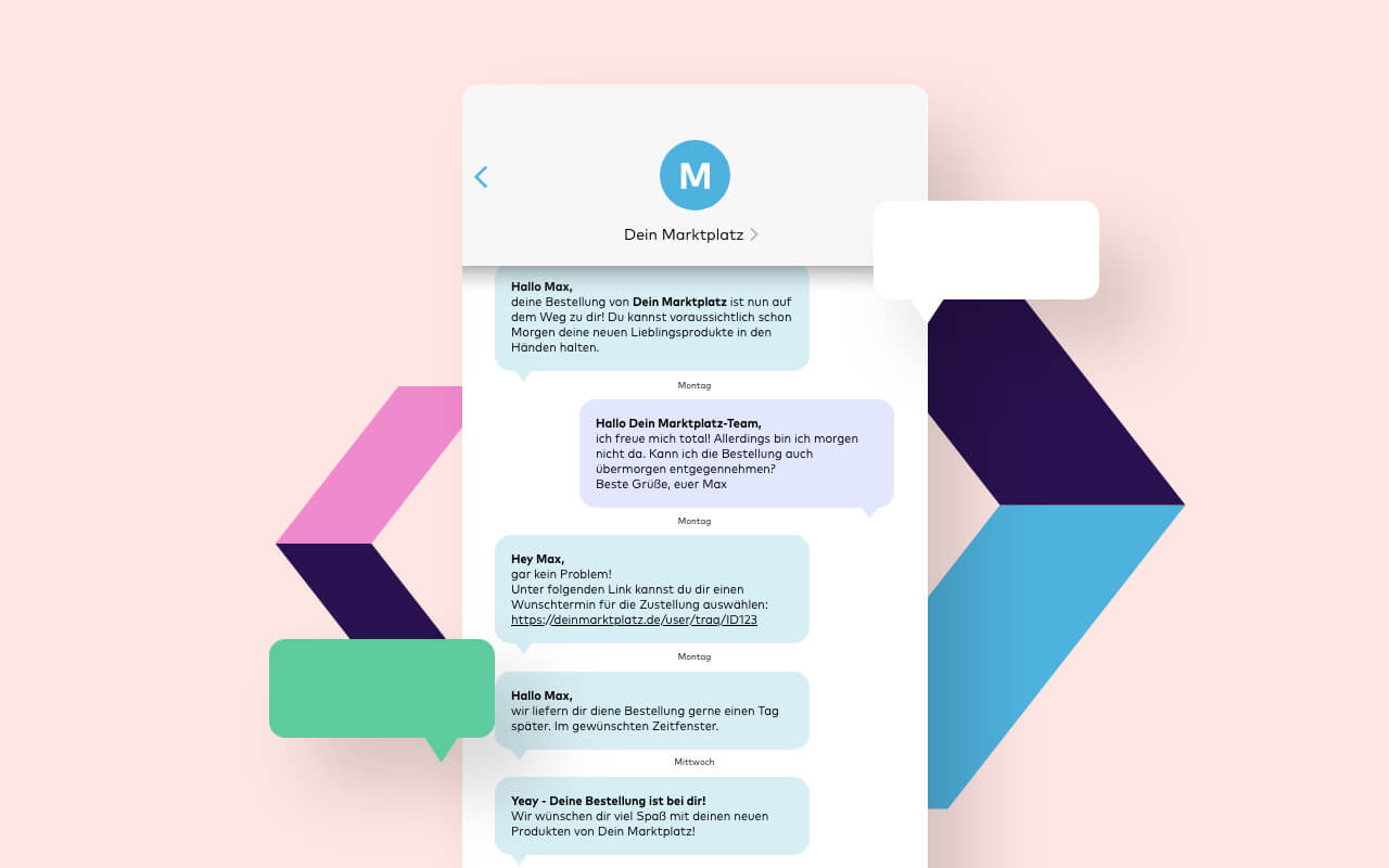 Chatverlauf mit deinem Marktplatz