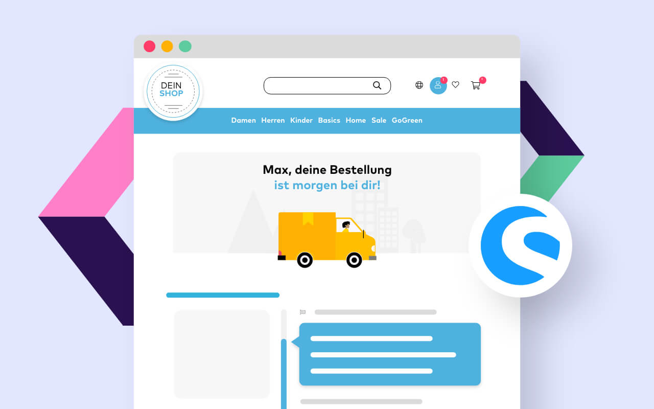 Versandkommunikation Beispielseite